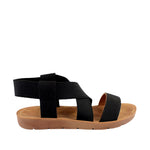 Sandalias flat Annamir negro para Mujer