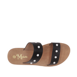 Sandalias Flats Darcy Miramar negro para Mujer