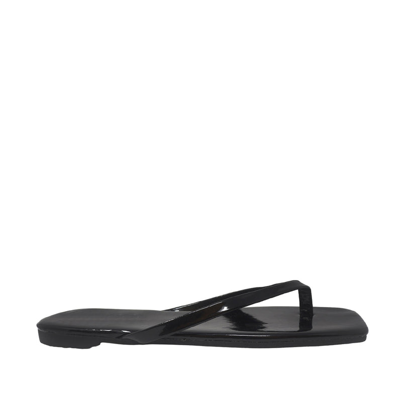 Sandalias Flats Karen sq negro para Mujer