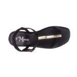 Sandalias Flats Ginger Mirabella negro para Mujer