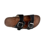 Sandalias flats Mirka negro para mujer