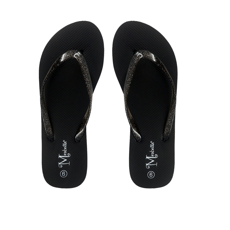 Sandalias flats Bora negro para Mujer