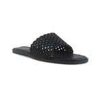 Sandalias flats Lea negro para Mujer