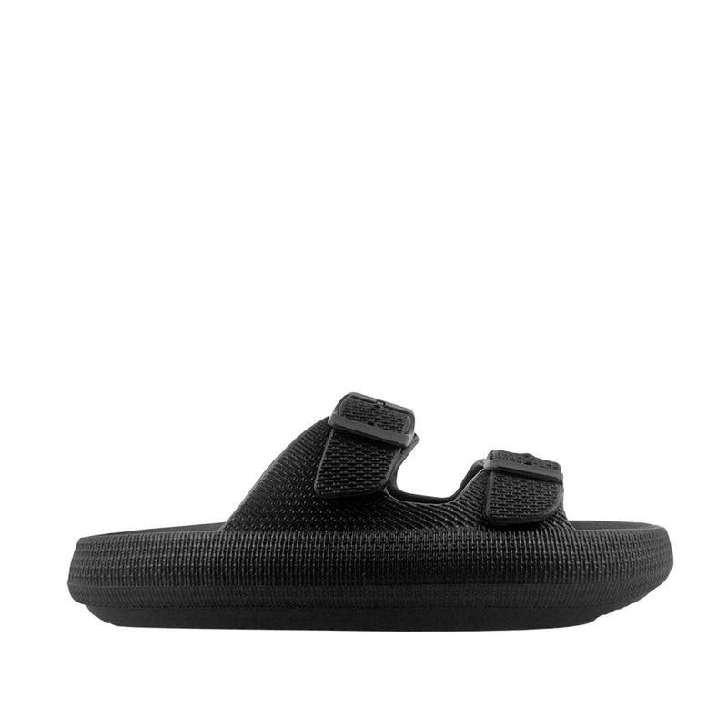 Sandalias flats Chunky negro para mujer