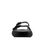Sandalias flats Chunky negro para mujer