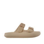 Sandalias flats Chunky taupe para mujer