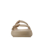 Sandalias flats Chunky taupe para mujer