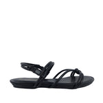 Sandalias flats Tully negro para mujer