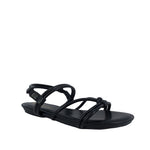 Sandalias flats Tully negro para mujer