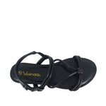 Sandalias flats Tully negro para mujer