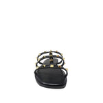 Sandalias flats Valeria negro para mujer