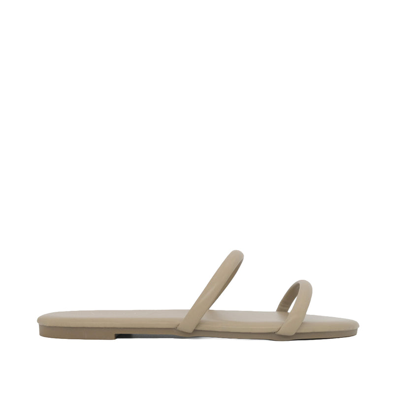 Sandalias flats Kory taupe para mujer