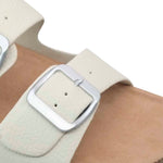 Sandalias flats Mirka hueso para mujer