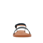 Sandalias flats Maribel negro para mujer