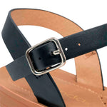 Sandalias flats Maribel negro para mujer