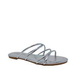 Sandalias flats Keren plateado