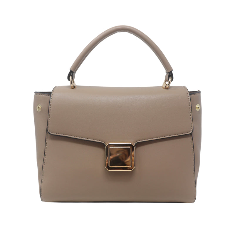 Cartera satchel Silvana taupe