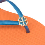 Sandalias flats Dany anaranjado