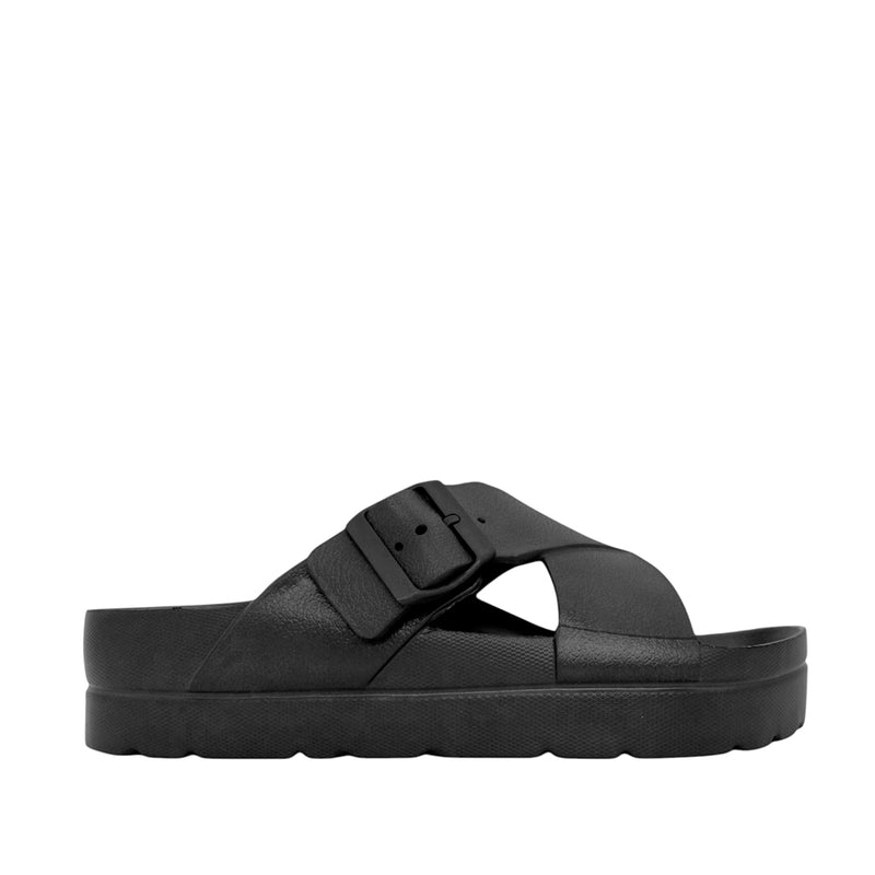Sandalias flats Milan negro