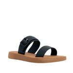 Sandalias flats Pamela negro para mujer