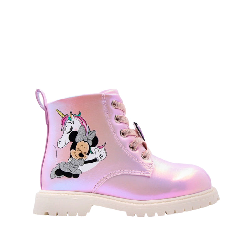 Botas Minnie para niña color rosado