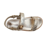 Sandalias flats Madeline para mujer color dorado