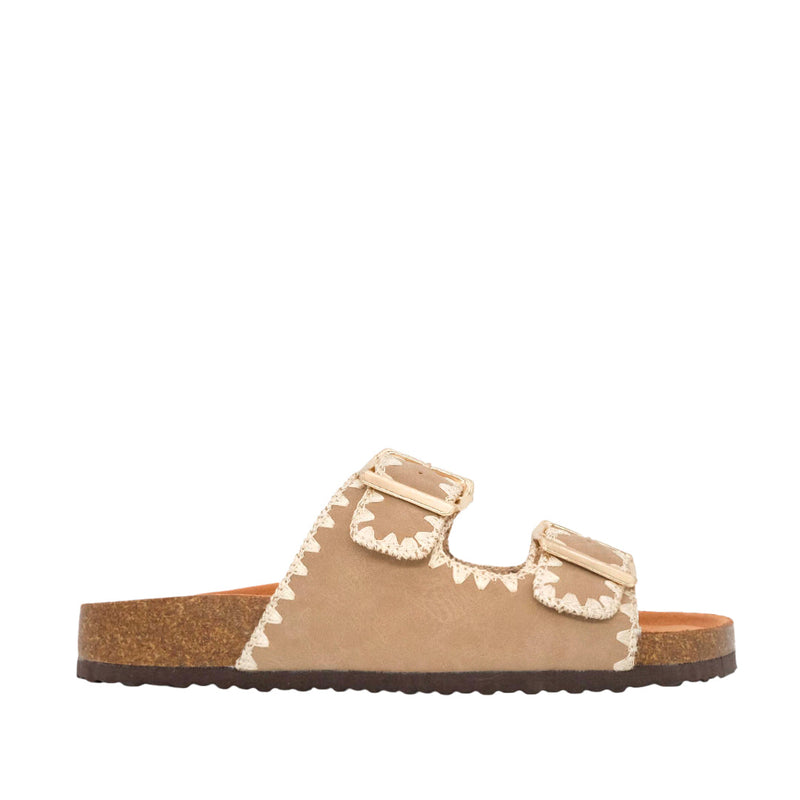 Sandalias flats Mirkac para mujer color beige