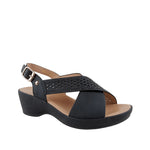 Sandalias de cuña Regina para mujer color negro