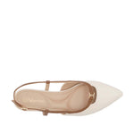 Ballerinas slingback Porta para mujer color hueso