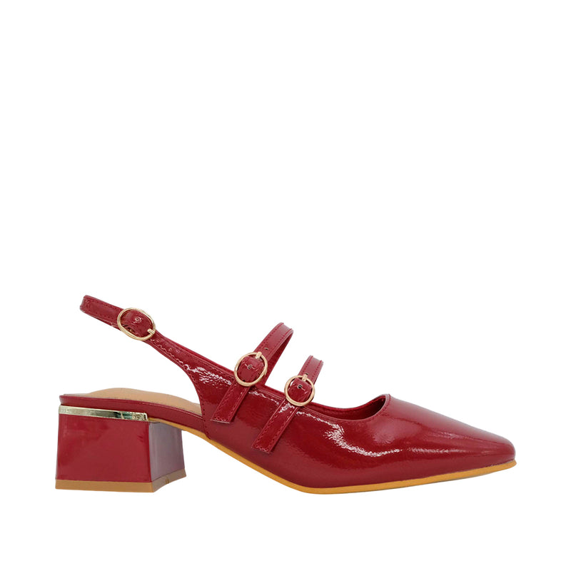 Tacones slingback Stacy para mujer color rojo