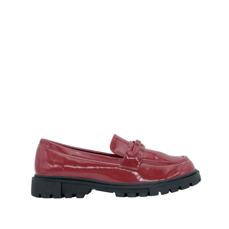 Mocasines Celine para niña color burgandy