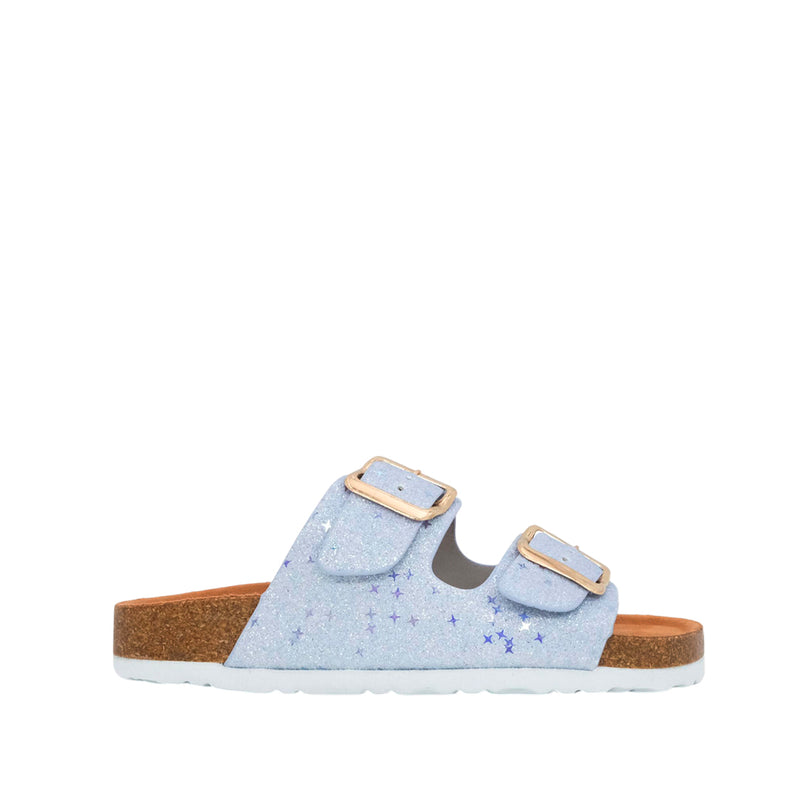 Sandalias flats Beatriz para niña color celeste