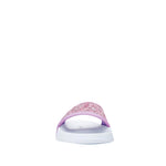 Sandalias flats Paulina para niña color rosado y blanco