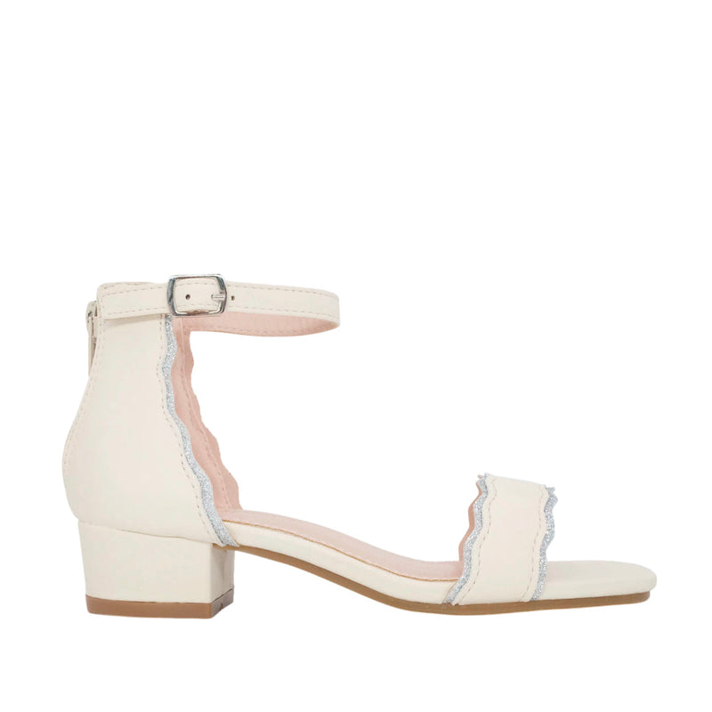 Sandalias de tacón Abbie para niña color blanco