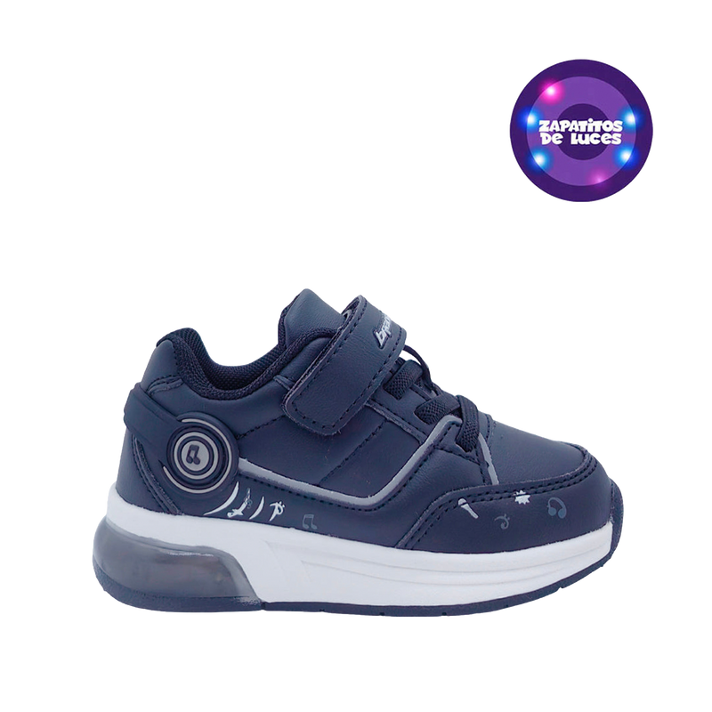 Tennis con luces Henry para infante color negro