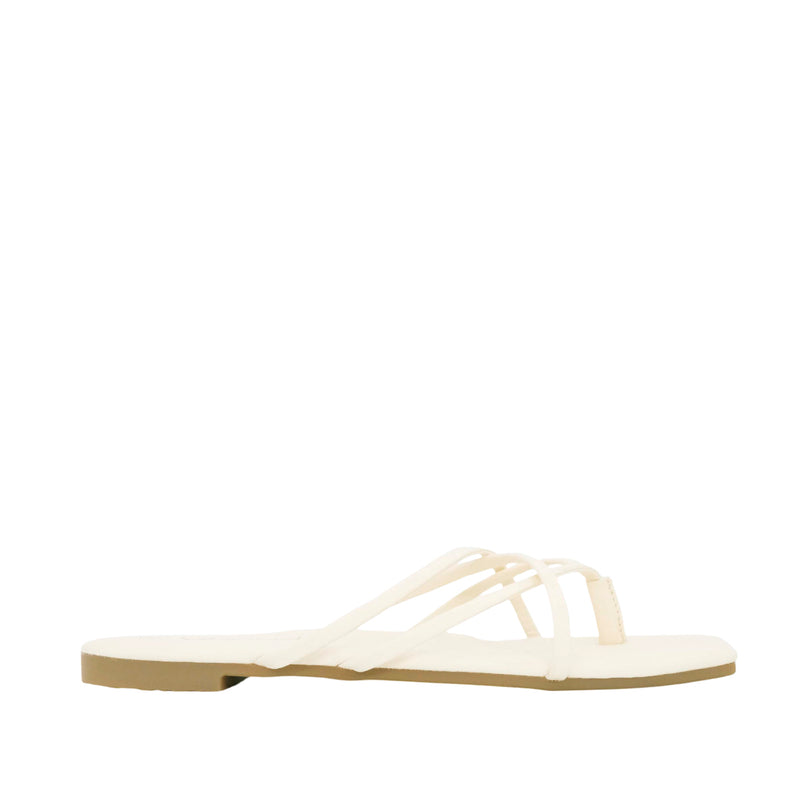 Sandalias flats Karim para mujer color hueso