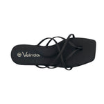 Sandalias flats Karim para mujer color negro