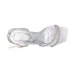 Sandalias de tacón Wilda para mujer color plateado