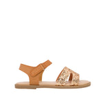Sandalias Kristen para niña color oro rosa