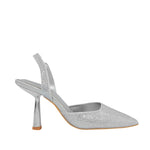 Tacones Celine para mujer color plateado