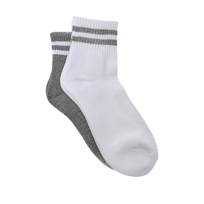 Calcetines Depra 2 pack unisex color blanco y gris