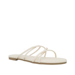 Sandalias flats Katie para mujer color hueso