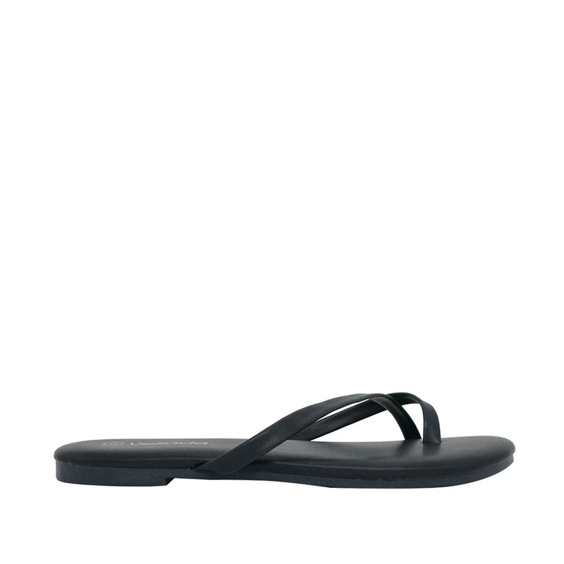 Sandalias flats Kenia para mujer color negro