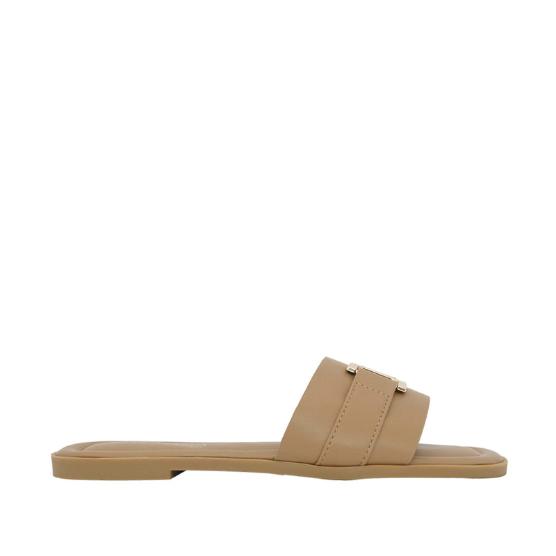 Sandalias flats Sandra para mujer color taupe