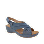 Sandalias de cuña Raquel para mujer color navy