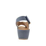 Sandalias de cuña Raquel para mujer color navy