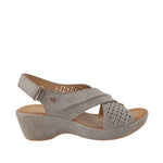 Sandalias de cuña Raquel para mujer color gris