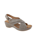 Sandalias de cuña Raquel para mujer color gris