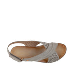 Sandalias de cuña Raquel para mujer color gris