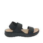 Sandalias Flats Laura para mujer color negro